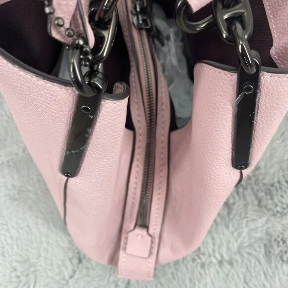 Coach Dalton 31 Leather Shoulder Bag Aurora Pink - Picture 14 of 15